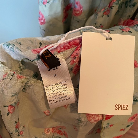 NWT 2 dresses! SPIEZ Women's Floral Printed V Neck Dress Long Sleeve Maxi Size M - Picture 7 of 8